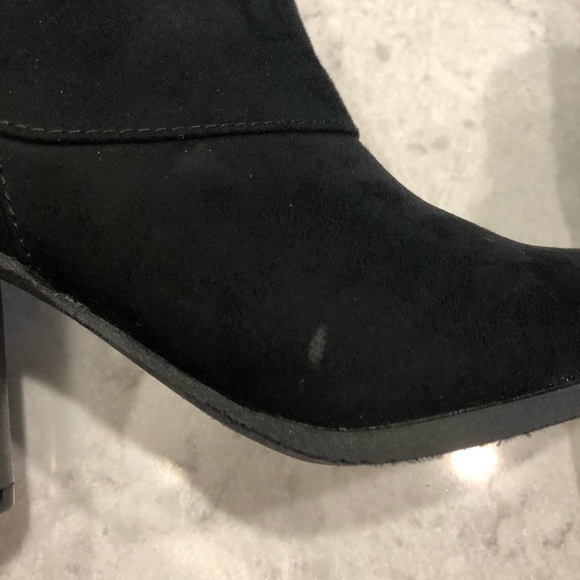 Madden Girl Destroy Black Heeled Booties Size 6 - Picture 6 of 10